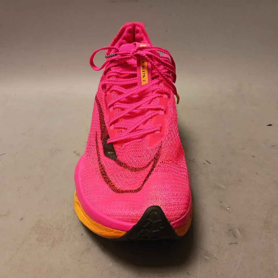 PAIR OF NIKE AIR ZOOM X SHOES IN HOT PINK/ORANGE UK SIZE 8