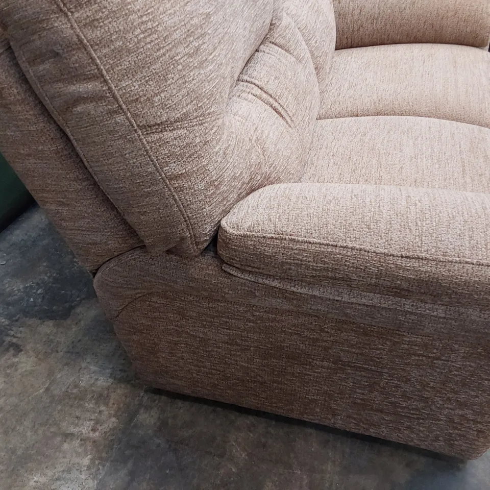 QUALITY BRITISH DESIGNER G PLAN SEATTLE TWO SEATER SOFA BOUCLE COCOA FABRIC 