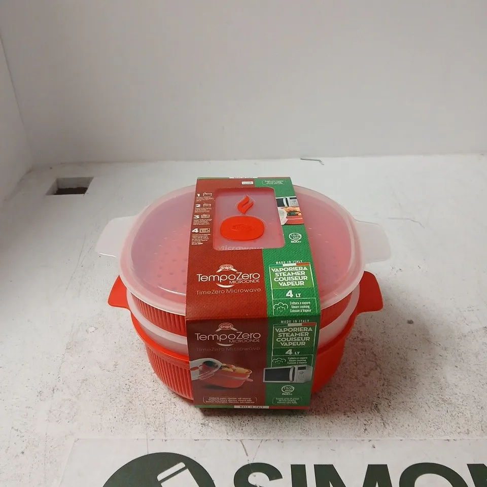 TEMPOZERO MICROWAVE STEAM COOKER SET (RED) – 2-TIER