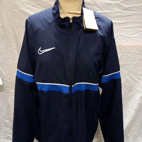 NIKE DRI-FIT TRACKSUIT JACKET, BLUE - SIZE LARGE 