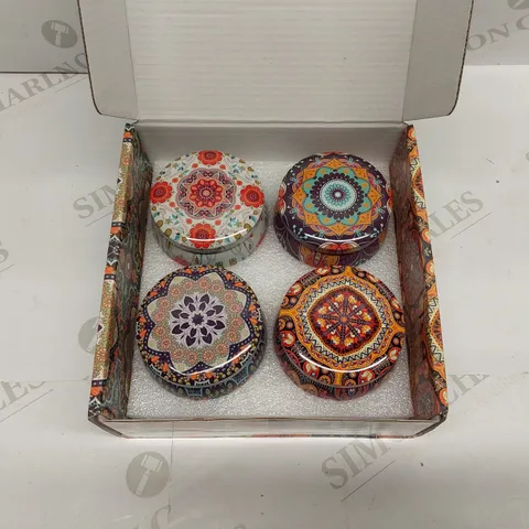 BOXED BRAND NEW 4PCS SCENTED CANDLE GIFT SET // VANILLA, LAVENDER, ROSE, JASMINE