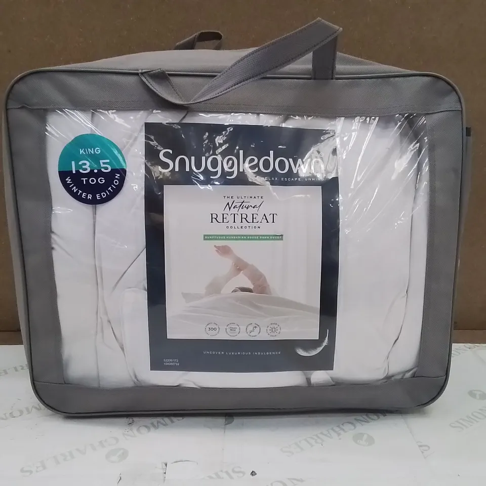 BAGGED SNUGGLEDOWN NATURAL RETREAT 13.5 TOG KING SIZE DUVET 