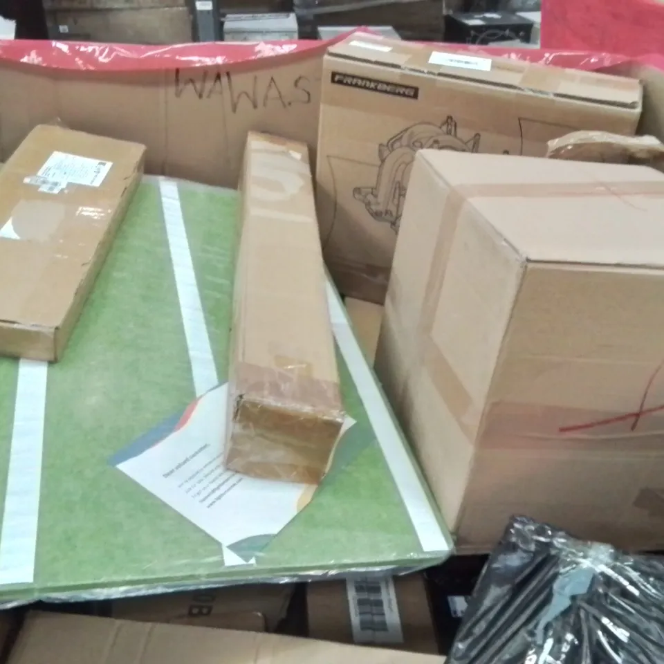 PALLET OF ASSORTED HOUSEHOLD GOODS AND PRODUCTS TO INCLUDE;TABLETOP DISHWASHER,LED WALL LAMP,ARTIFICIAL PLANTS
