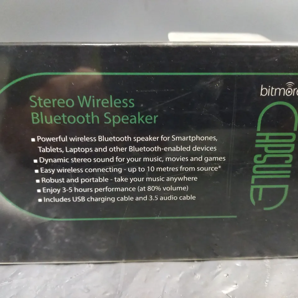 SEALED BITMORE CAPSULE STEREO WIRELESS BLUETOOTH SPEAKER