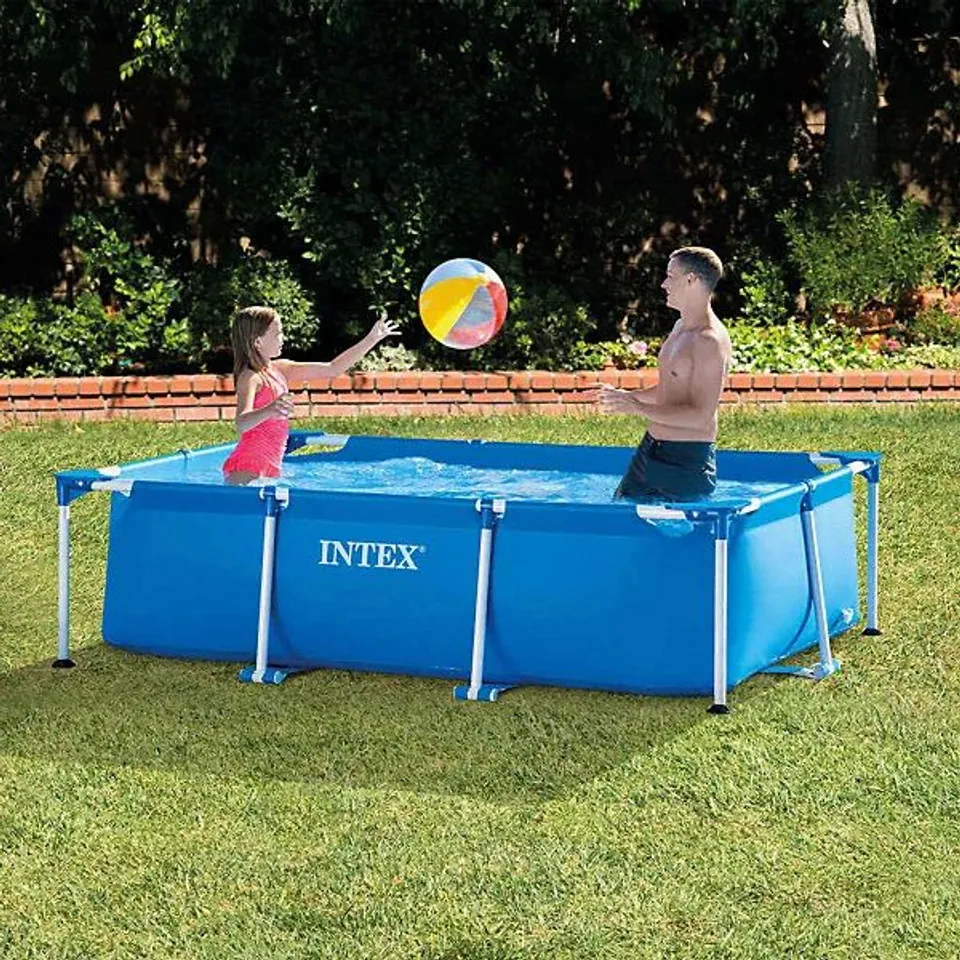 BOXED INTEX RECTANGULAR POOL WITHOUT FILTER PUMP, 220x150x60cm - BLUE (1 BOX)