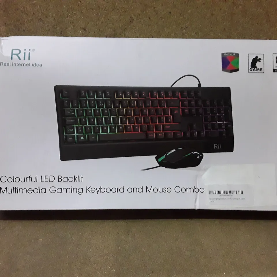 BOXED REAL INTERNET IDEA MULTI MEDIA GAMING KEYBOARD AND MOUSE 