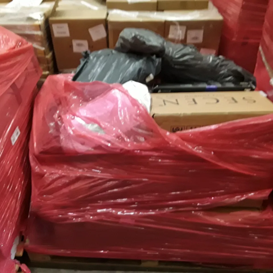 PALLET TO CONTAIN AN ASSORTMENT OF HOUSEHOLD ITEMS TO INCLUDE PRESSURE WASHER, SHELVES, SHOWER KIT AND WIRELESS KEYBOARDS ECT