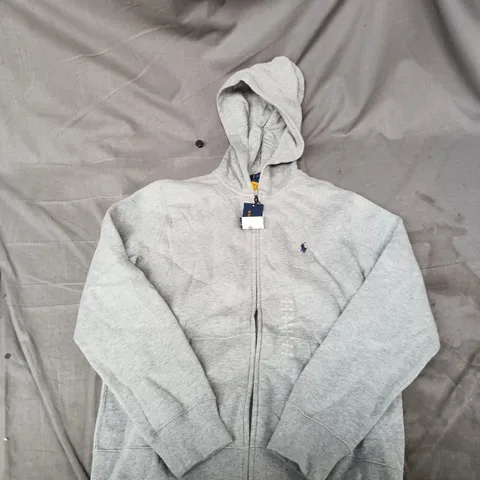 POLO RALPH LAUREN HOODIE, GREY, YOUTH SIZE 14-16 (YL)