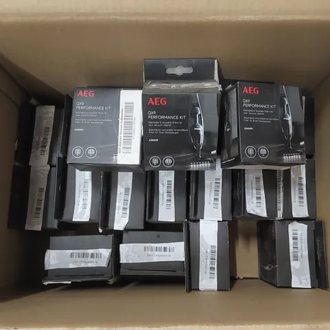 BOX OF APPROXIMATELY 20x BRAND NEW AEG ASKQX9 QX9 PERFORMANCE KIT REUSABLE VACUUM FILTERS (1 BOX)