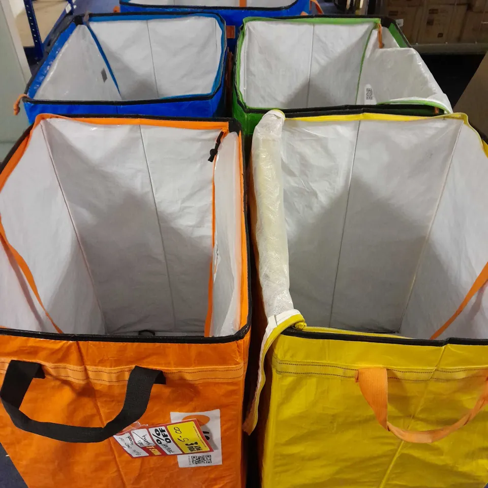 5 COLLAPSIBLE STORAGE CONTAINERS (60 X 76 X 46CM) - COLLECTION ONLY