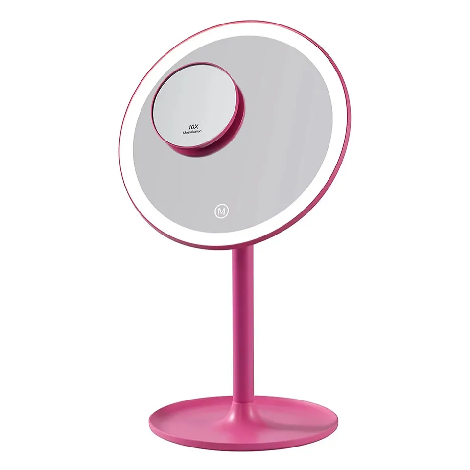 BELLALICIOUS LED ILLUMINATED VANITY MIRROR 10X MAGNIFICATION IN WHITE