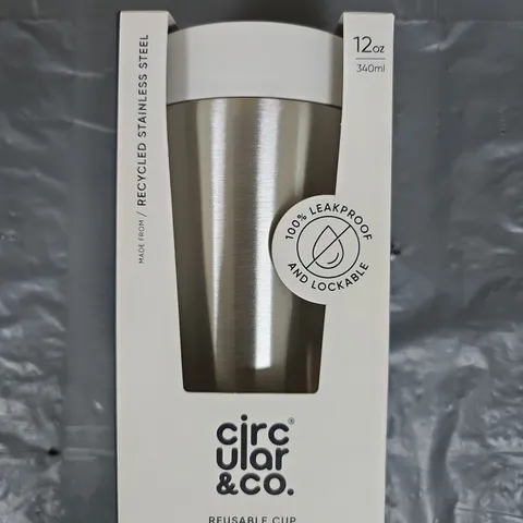CIRCULAR & CO. REUSABLE CUP – STAINLESS STEEL, 12OZ (340ML)