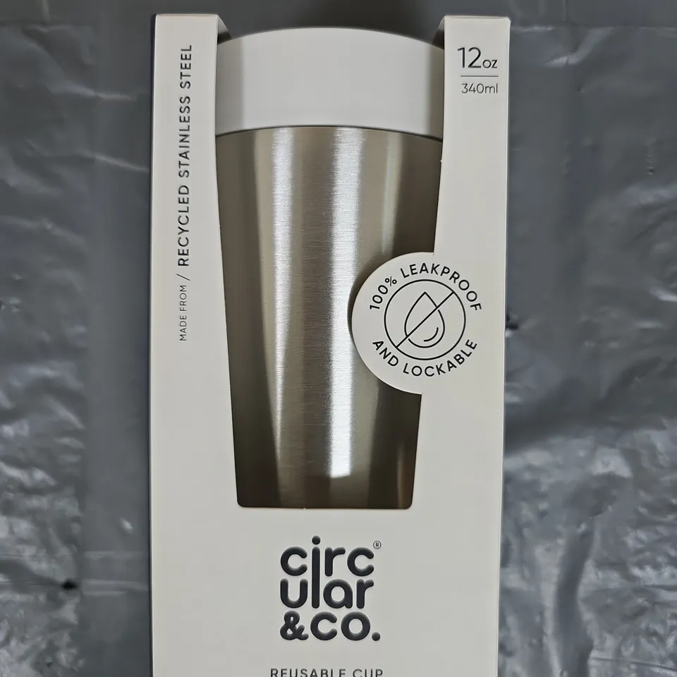 CIRCULAR & CO. REUSABLE CUP – STAINLESS STEEL, 12OZ (340ML)