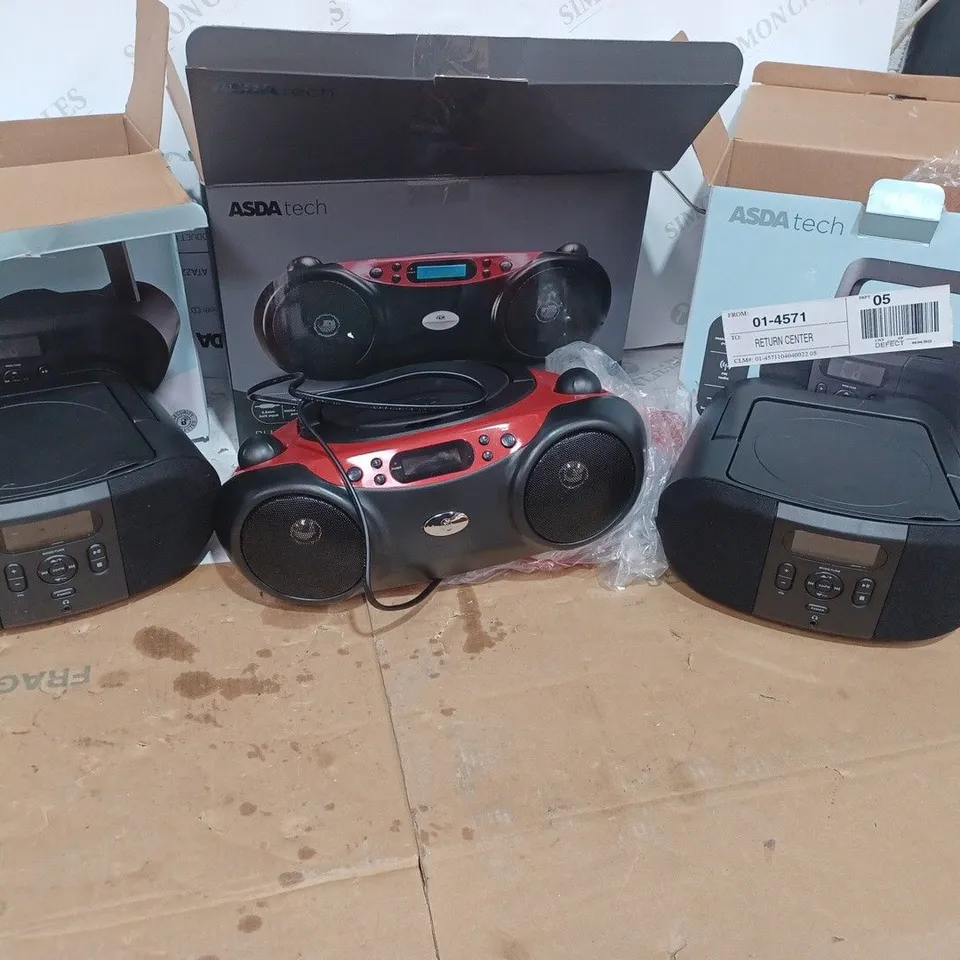 3 ASSORTED CD BOOMBOXES 