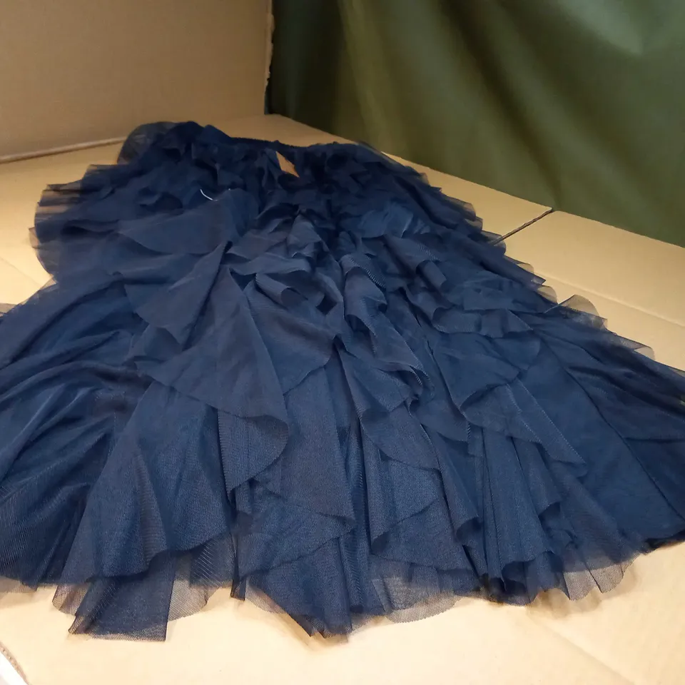 HUSH NAVY/MIDNIGHT NETTED LAYERED SKIRT - SIZE 10