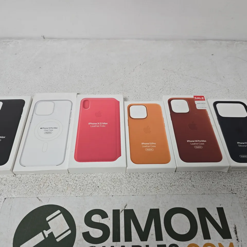 LARGE BOX OF APPROX 50 ASSORTED IPHONE CASES 