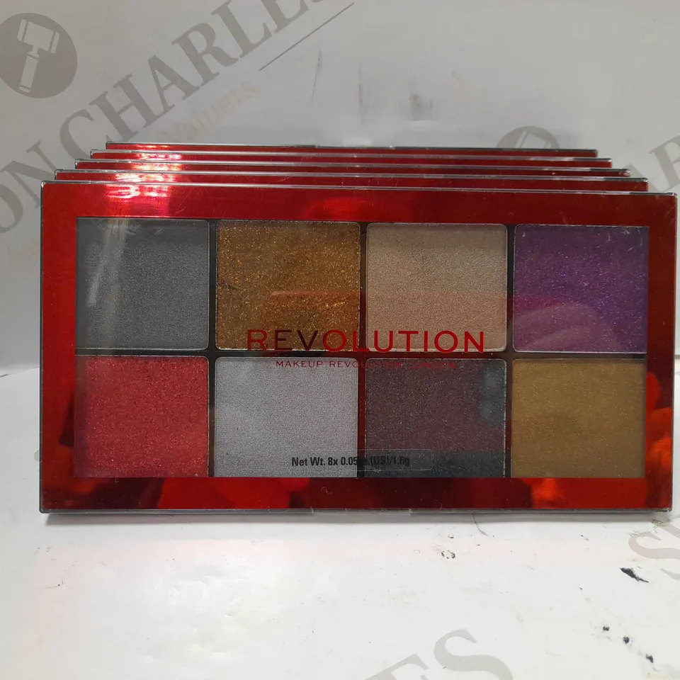 LOT OF 7 REVOLUTION MAKEUP POSESSED GLITTER PALETTES