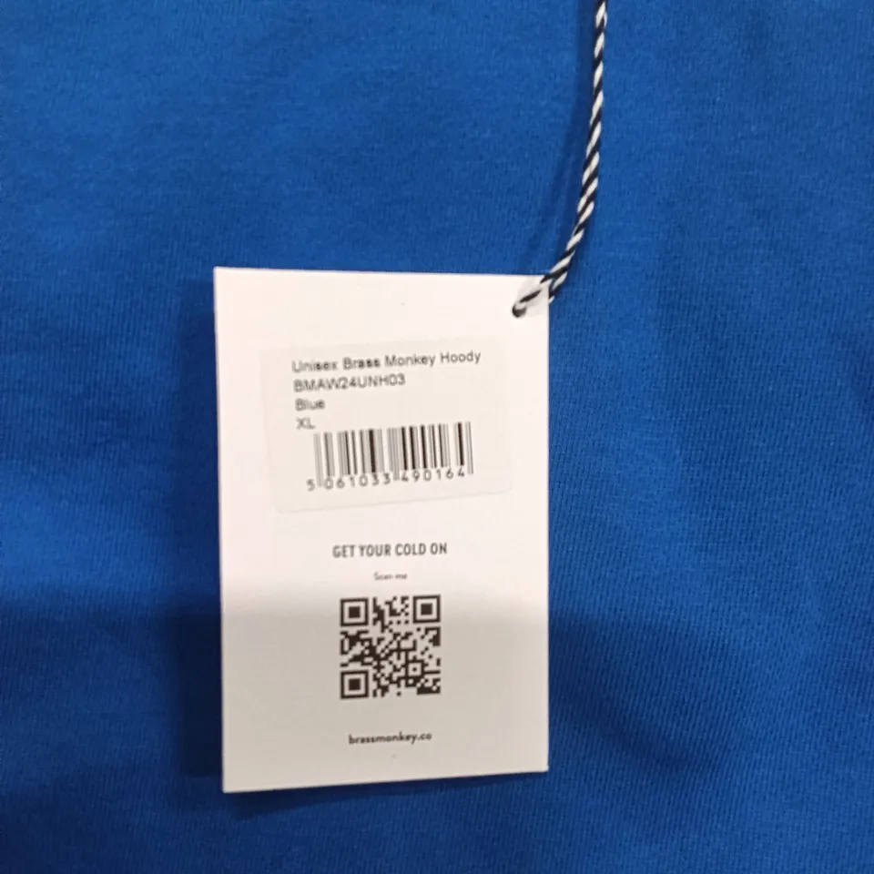 BRAND NEW BRASS MONKEY HOODIES - BLUE SIZE XL APPROXIMATELY 9