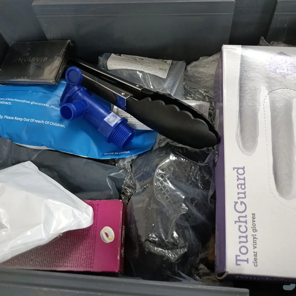 APPROXIMATELY 12 ASSORTED HOUSEHOLD ITEMS TO INCLUDE TOUCHGUARD GLOVES, PET GLOVE WIPES, AIR UP MANGO-PASSIONFRUIT, ETC