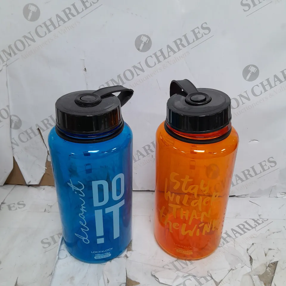 LOCK N LOCK 1000ML BOTTLE BLUE AND ORANGE 