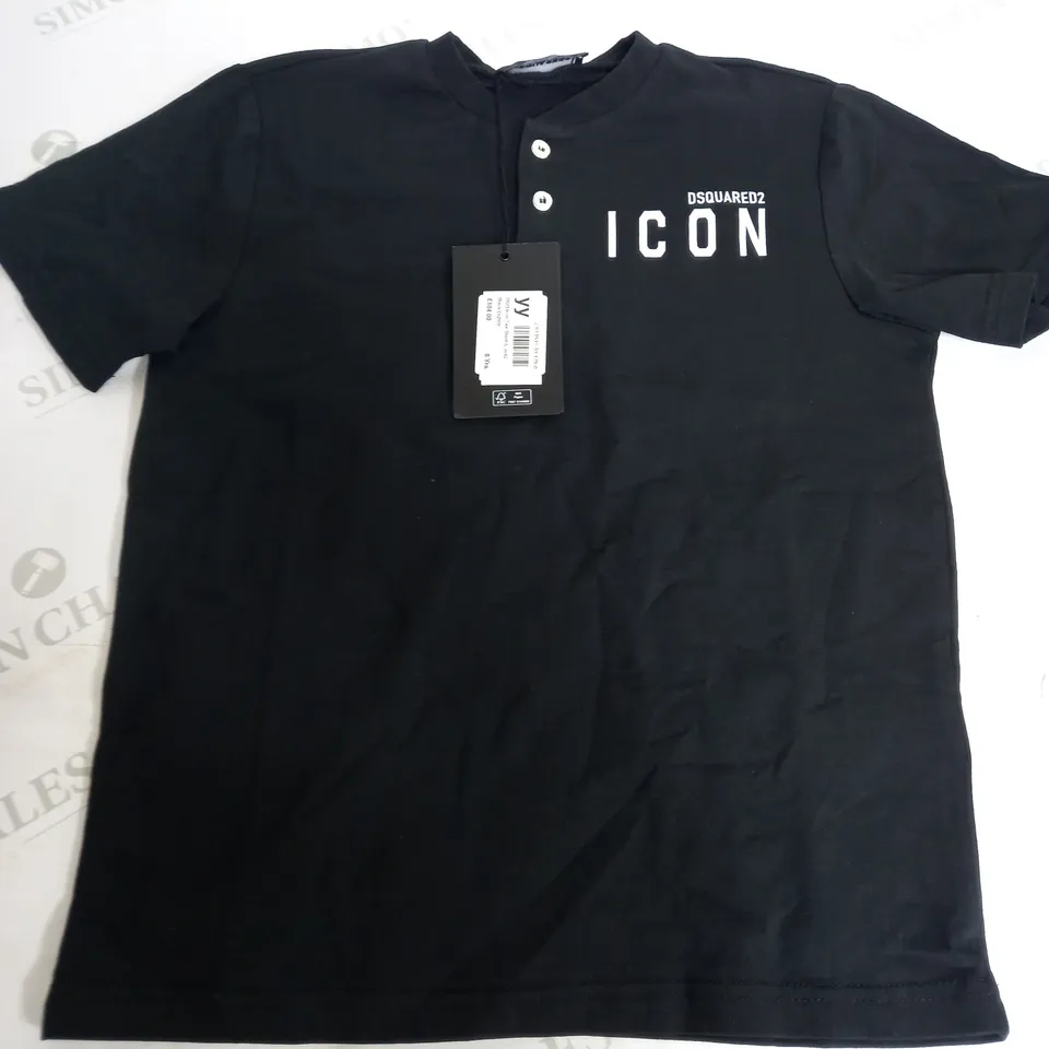 DSQUARED2 ICON TEE IN BLACK - 8 YEARS