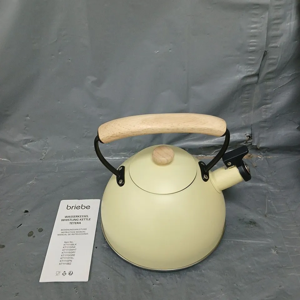 BOXED BRIEBE WHISTLING KETTLE - YELLOW 