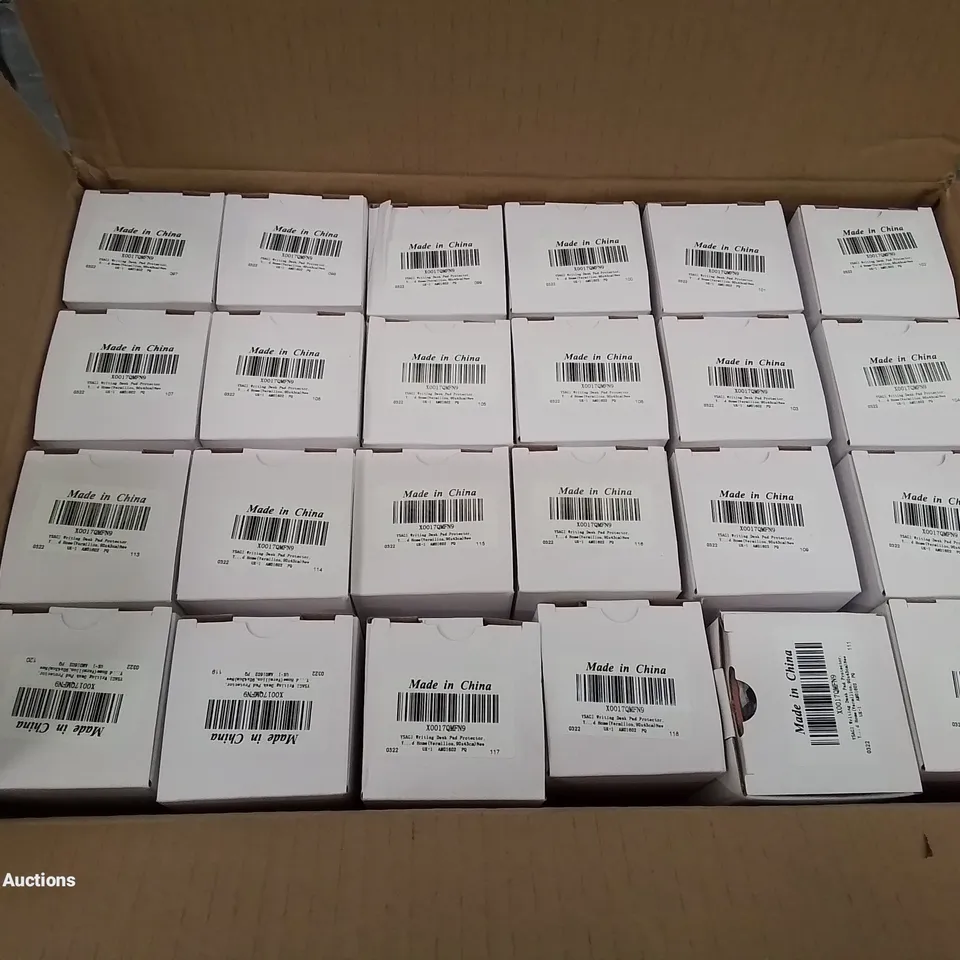 BOX CONTAINING APPROXIMATELY 24 BOXED DESK PROTECTOR MATS