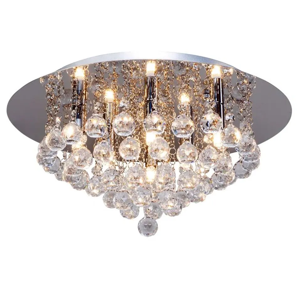 BOXED ALLY 6-LIGHT 45cm CRYSTAL FLUSH MOUNT (1 BOX)