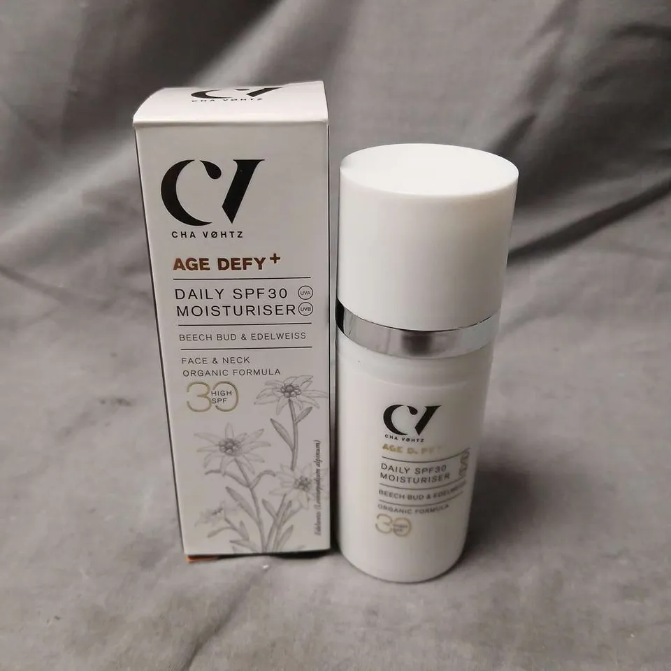 CHA VOHTZ AGE DEFY+ DAILY SPF30 MOISTURISER – FACIAL SKIN CARE, BOXED