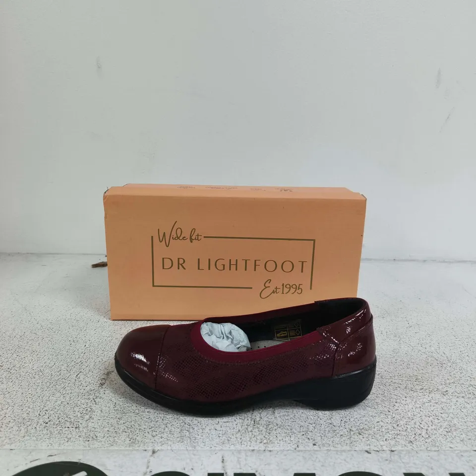 DR LIGHTFOOT CAROLINE BURGUNDY WIDE FIT WOMEN'S SHOES UK5