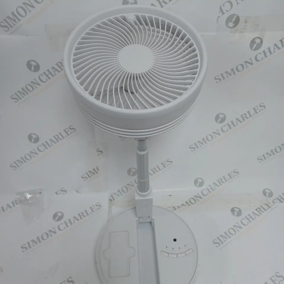 BELL & HOWELL OSCILLATING FOLDING RECHARGEABLE FAN, WHITE