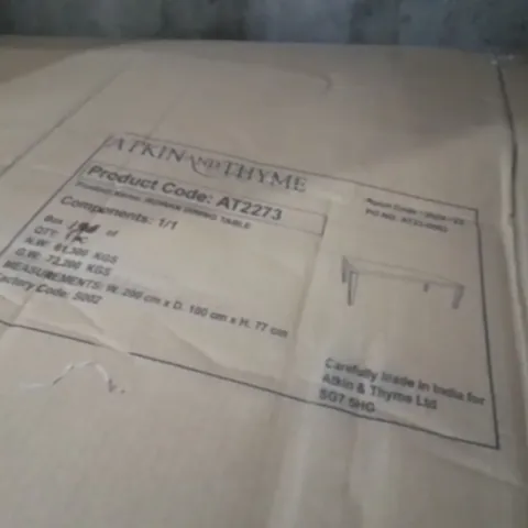 BOXED ROWAN DINING TABLE 