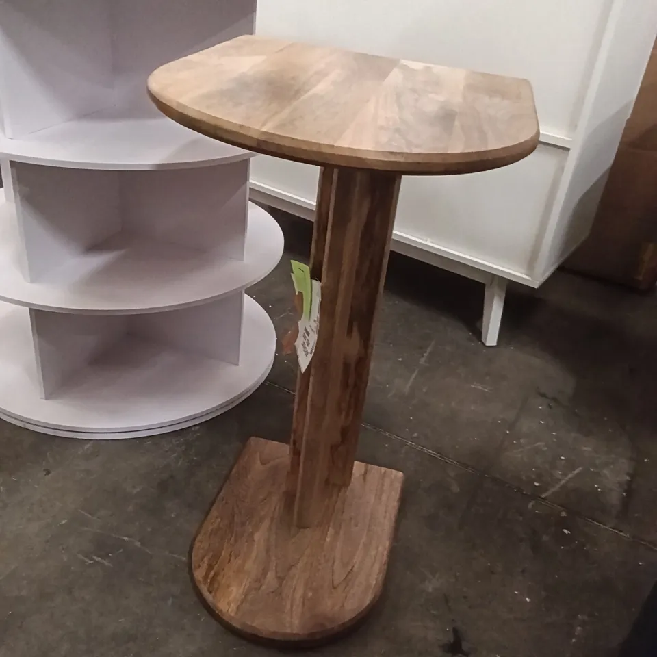 BOBBY SOLID WOOD C SHAPED SIDE TABLE