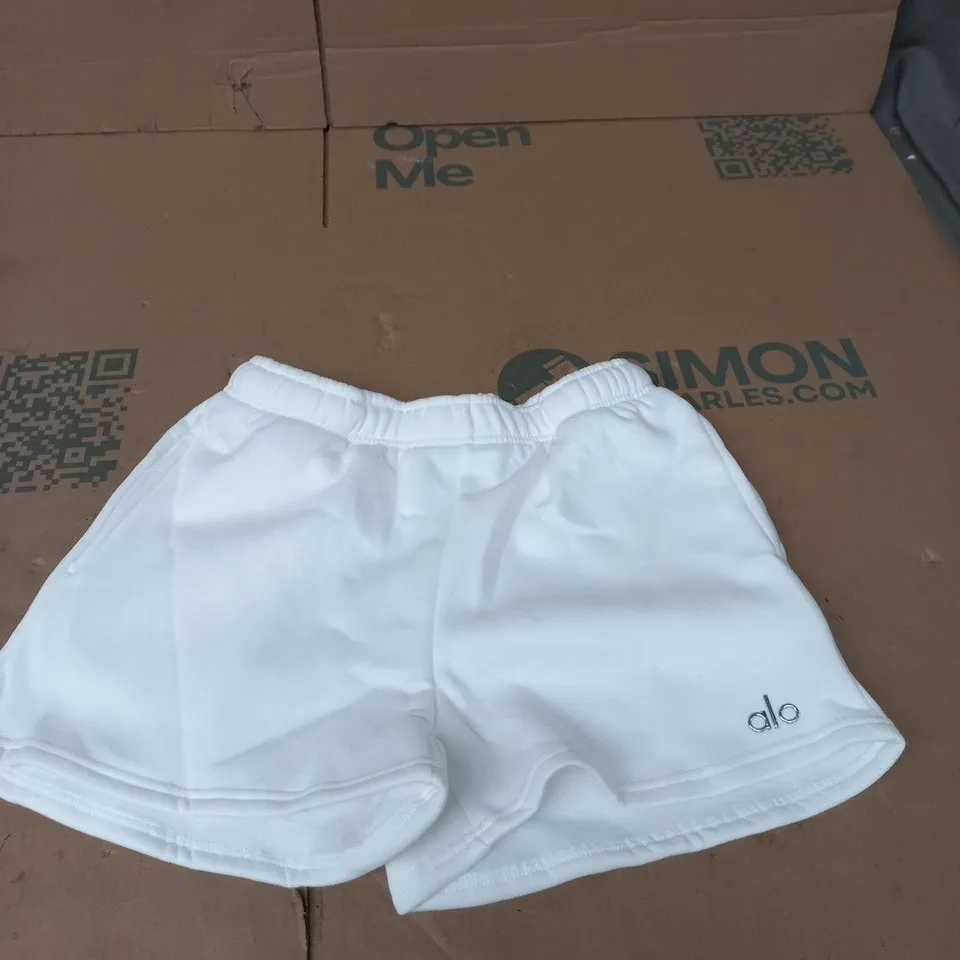 ALO YOGA WHITE SHORTS