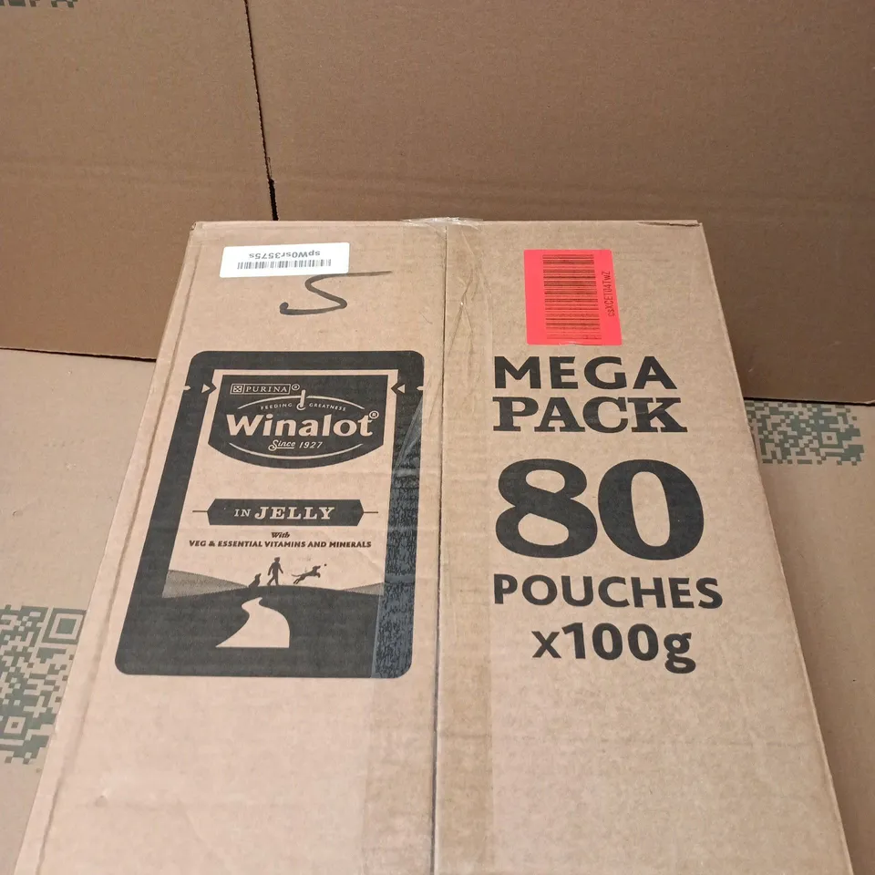 PURINA WINALOT DOG FOOD IN JELLY – MEGA PACK 80 X 100G POUCHES