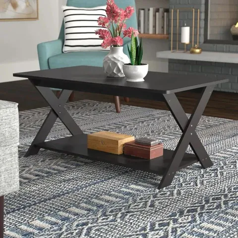 BOXED TIMBERLANE COFFEE TABLE WITH STORAGE - OAK EFFECT/WHITE (1 BOX)
