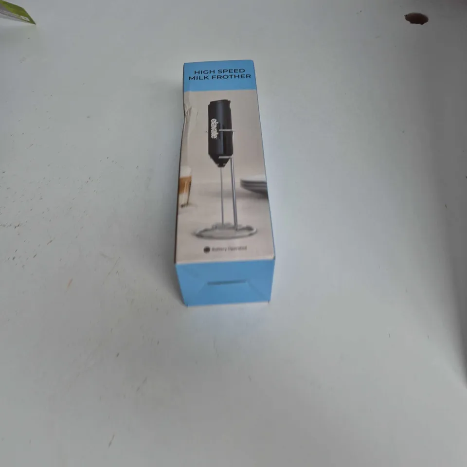 BOX OF APPROXIMATELY 15 ASSORTED ITEMS TO INCLUDE: MILK FROTHER