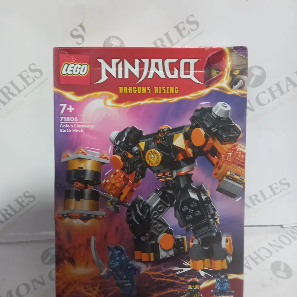 BOXED LEGO NINJAGO DRAGONS RISING COLES ELEMENT EARTH MECH - 71806