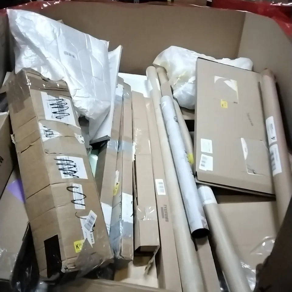 PALLET OF HOUSEHOLD ITEMS TO INCLUDE EXCERISE BIKE, MAGNETIC DARTBOARD, SCALES, RETRACTABLE SAFETY GATE AND OTHER ASSORTED ITEMS...