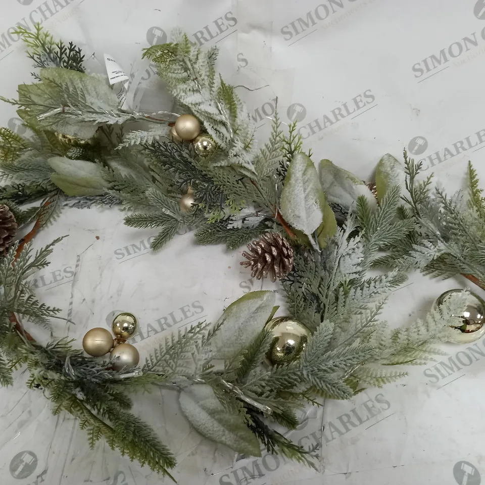 6FT PRE LIT FROSTED GARLAND 