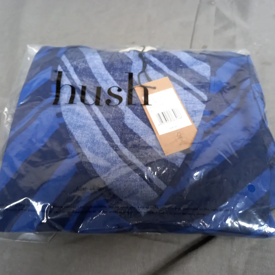SEALED HUSH POLLY MIDI DRESS BLUE STRIPE -  SIZE 6