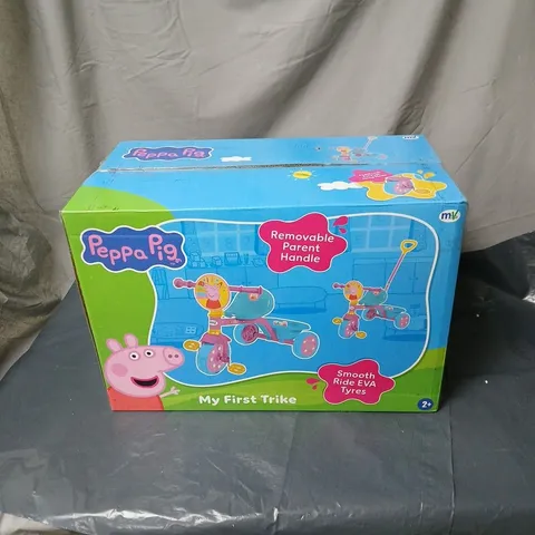 PEPPA PIG MY FIRST TRIKE – BOXED TODDLER RIDE-ON WITH REMOVABLE PARENT HANDLE