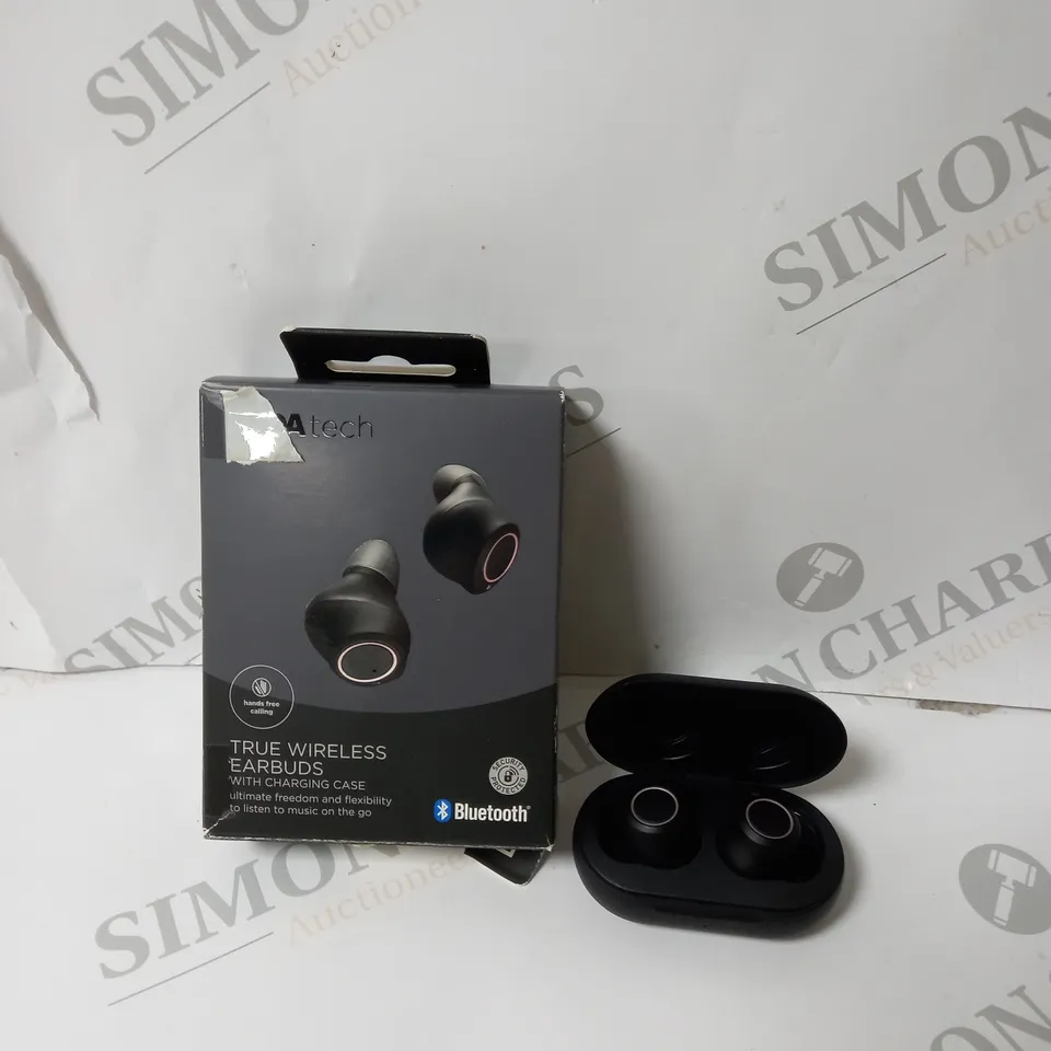 BOXED TRUE WIRELESS BLUETOOTH EARBUDS WITH CHARGING CASE