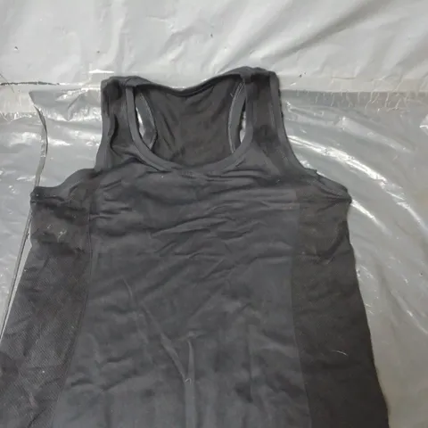 SWEATY BETTY WOMENS TRAINING ATHLETE CROP SEAMLESS WORKOUT TANK TOP - BLACK - SIZE L