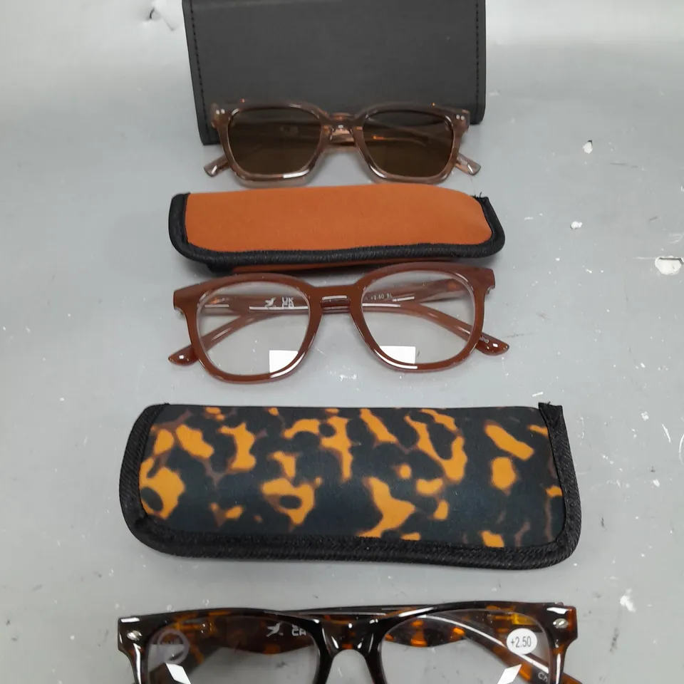 HUMMINGBIRD SUNGLASSES AND 2X READING GLASSES IN TAN 2.5