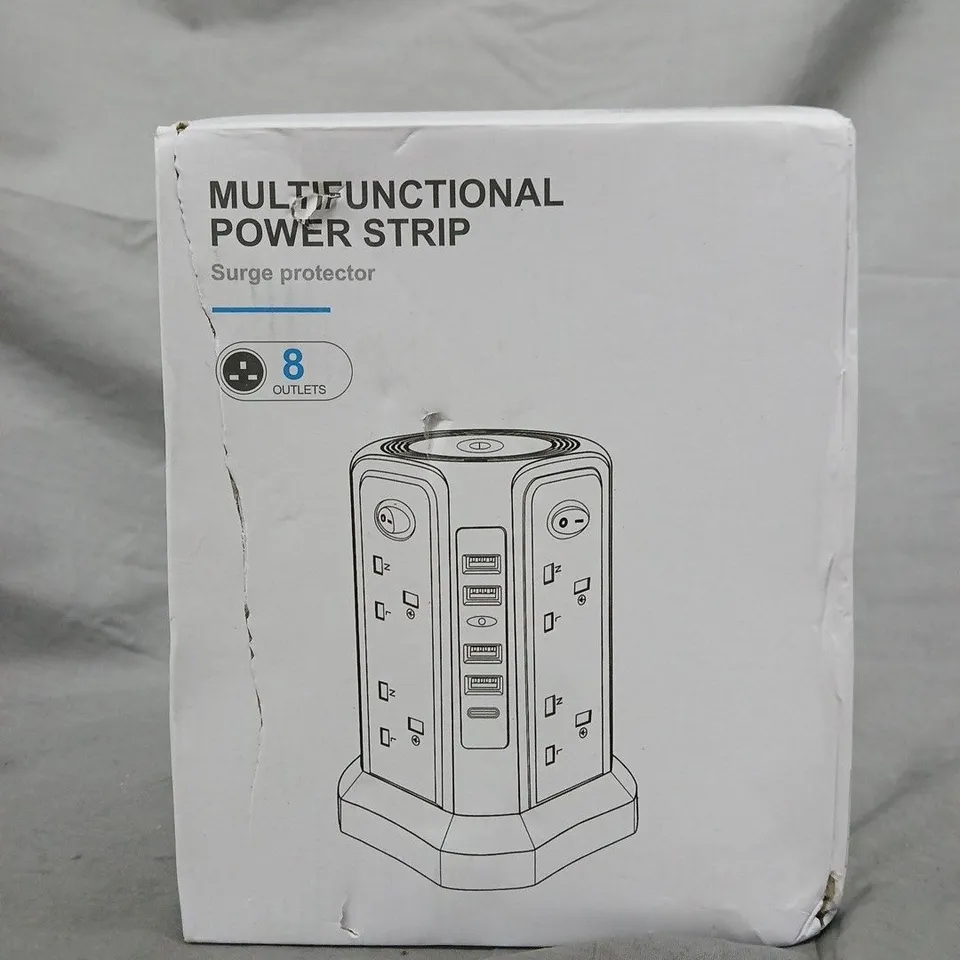 MULTIFUNCTIONAL POWER STRIP SURGE PROTECTOR – 8 OUTLETS