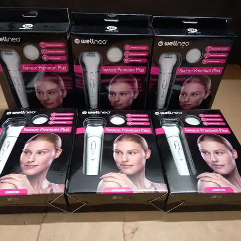 LOT OF 6 BOXED AS NEW WELLNEO TWEEZE PREMIUM PLUS