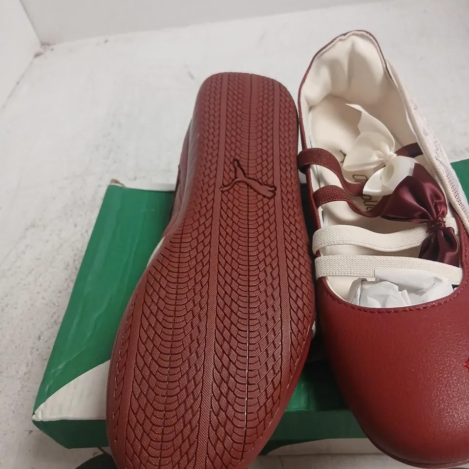 PUMA SPEEDCAT BALLET METALLIC WOMEN’S FLATS – RED, UK6 (EU39)