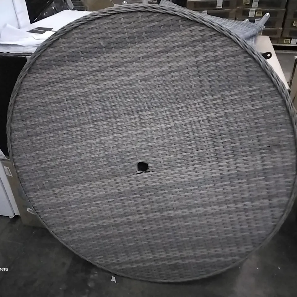 GREY WOODEN CIRCULAR TABLE