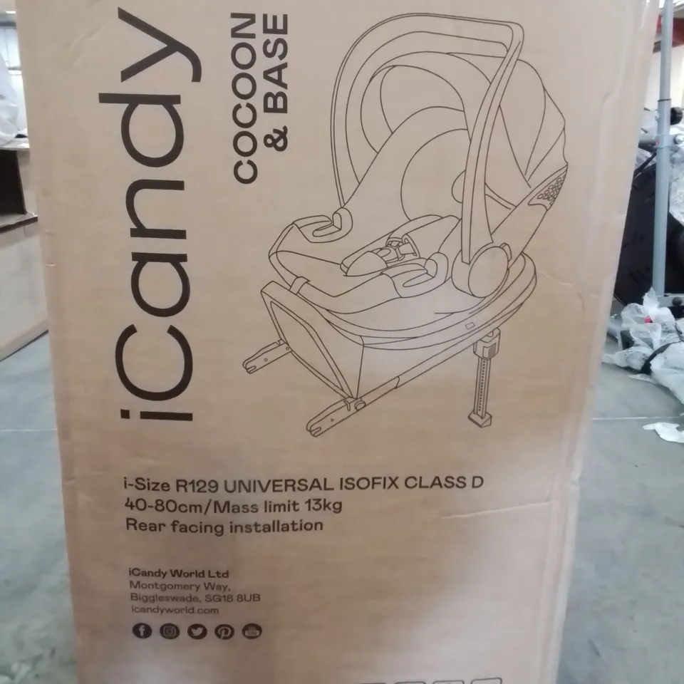 ICANDY COCOON CAR SEAT & BASE IN DARK GREY